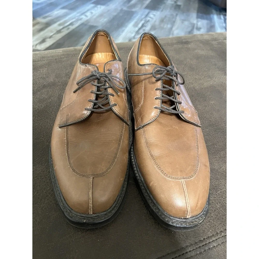 Allen Edmonds Shoes Split Toe Derby Men's 10D Brown Leather Business City Preppy